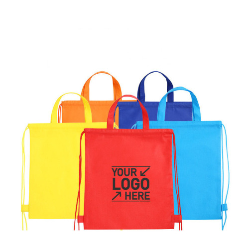 Non-woven Fabric Drawstring Bag Backpack with Handle