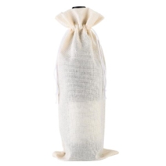 Jute Wine Bottle Gift Drawstring Bag