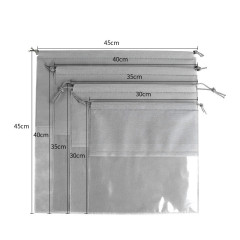Non-Woven Dust-Proof Drawstring Bag With Clear Window