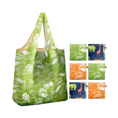 Polyester Vest Shaped Reusable Foldable Tote Bags