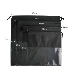 Non-Woven Dust-Proof Drawstring Bag With Clear Window