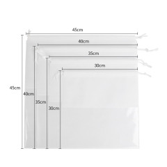 Non-Woven Dust-Proof Drawstring Bag With Clear Window