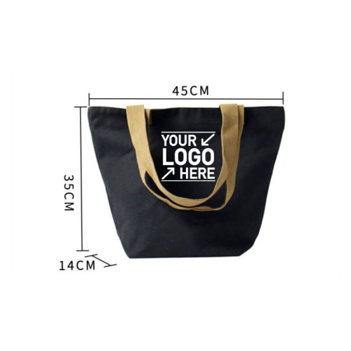 16oz Canvas Shopping Bag with Pocket Inside