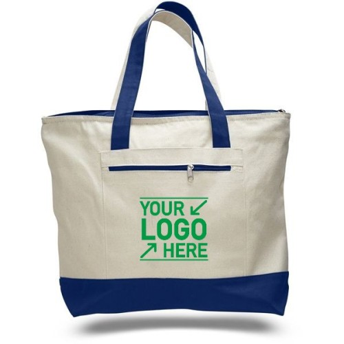 Heavy Cotton Canvas 12 oz. Tote Bag with Matching Bottom and Handles