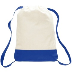 2 Tone Color Canvas Drawstring Bag