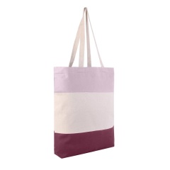 Large Capacity Stripe Canvas Shopping Bag, Beach Bag