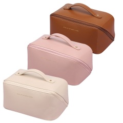 Large Capacity Portable Pu Female Cosmetic Bag