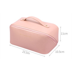 Large Capacity Portable Pu Female Cosmetic Bag