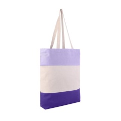 Large Capacity Stripe Canvas Shopping Bag, Beach Bag