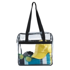 Clear Zippered Tote Bag