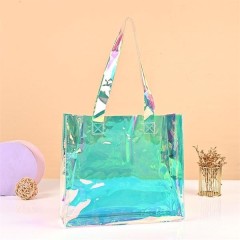 Laser Iridescent Pvc Clear Tote Bag