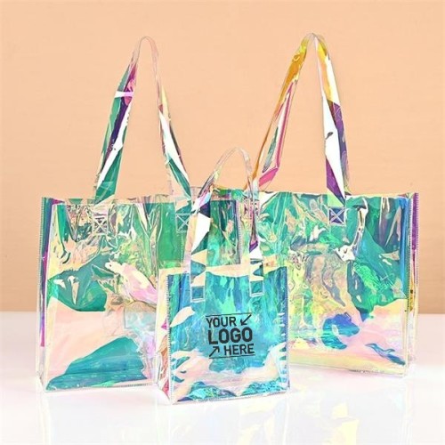 Laser Iridescent Pvc Clear Tote Bag