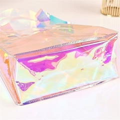 Laser Iridescent Pvc Clear Tote Bag