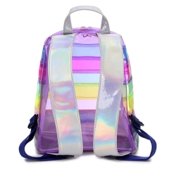 Multicolor Rainbow Mini Clear Backpack