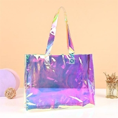 Laser Iridescent Pvc Clear Tote Bag
