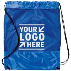 Mesh Panel Drawstring Backpack