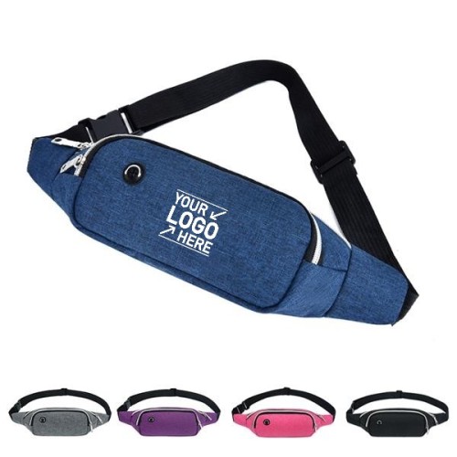 Canvas Fanny Pack/Two Zippered Pockets