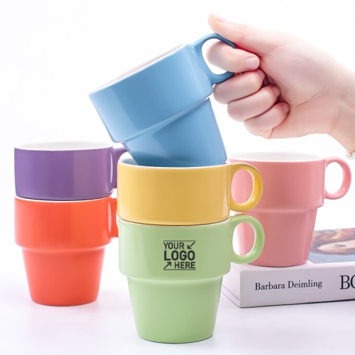 Stackable Mini Ceramic Mug with Handle