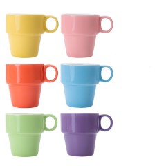 Stackable Mini Ceramic Mug with Handle
