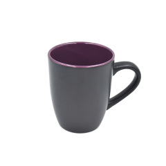 12oz Matte Black 2 Tone Color Ceramic Mug