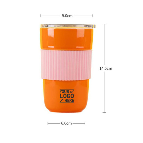 Ceramic Mug with Silicone Sleeve and Straw