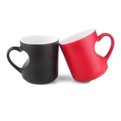 10 Oz. Magical Color Changing Mug Coffee Cup Heart Handle