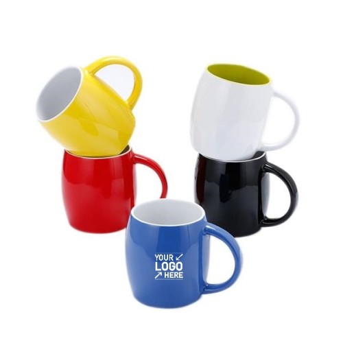 Barrel Shaped Gift Ceramic Coffee Mug with Handle