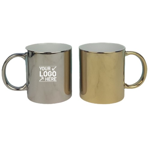 11oz Gold/Silver Plating Ceramic Coffee Mug