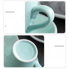 280ml Colorful Tulip Latte Cup and Saucer Cappuccino Coffee Mug Sets
