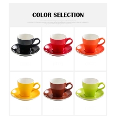 280ml Colorful Tulip Latte Cup and Saucer Cappuccino Coffee Mug Sets