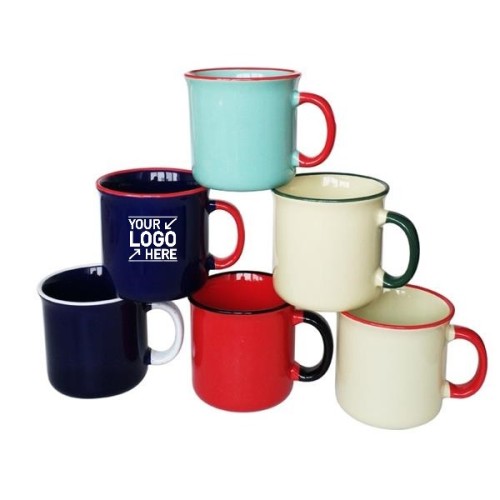 Custom Logo Imitation Enamel Ceramic Mug