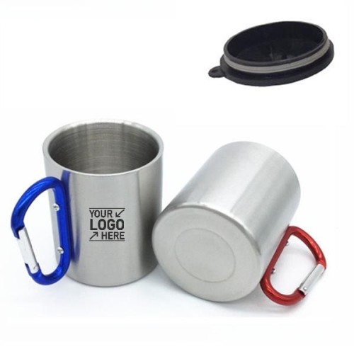 Stainless Steel Mug with Handle and Lid