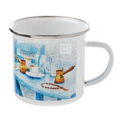 12 oz. Camping Enamel Mug w/Full Color Sublimation