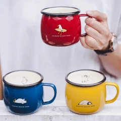 Enamel Milk Mug with Handle