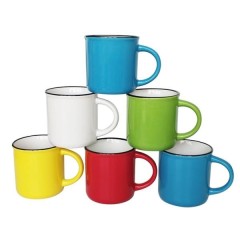 Custom Logo Imitation Enamel Ceramic Mug
