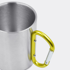220ml Carabiner Handle Stainless Steel Mug