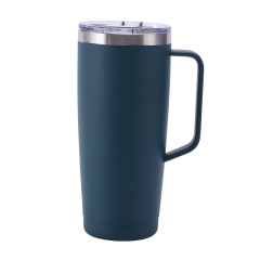 24 oz Double Wall Straight Stainless Steel Travel Mug with Handle