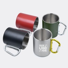 220ml Carabiner Handle Stainless Steel Mug