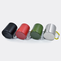 220ml Carabiner Handle Stainless Steel Mug
