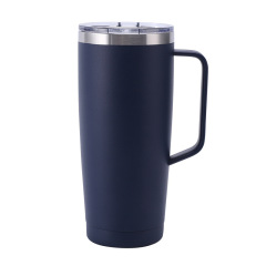 24 oz Double Wall Straight Stainless Steel Travel Mug with Handle