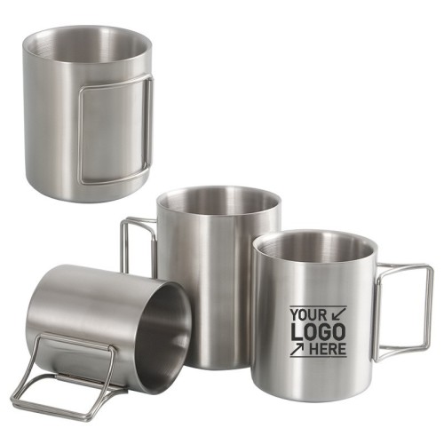 200ml/300ml/400ml SS Coffee Mug Folding Handles Cup