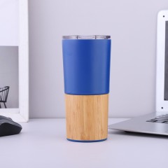 20 Oz. Bamboo Base Vacuum Insulated Tumbler