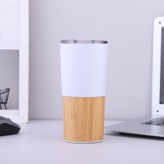 20 Oz. Bamboo Base Vacuum Insulated Tumbler