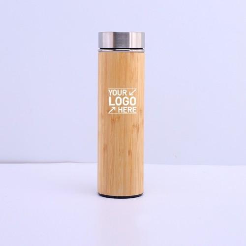500ml Double Wall Stainless Steel with Bamboo Vacuum Insulated Thermos