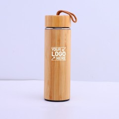 450ml/500ml Double Wall Stainless Steel with Bamboo Vacuum Insulated Thermos