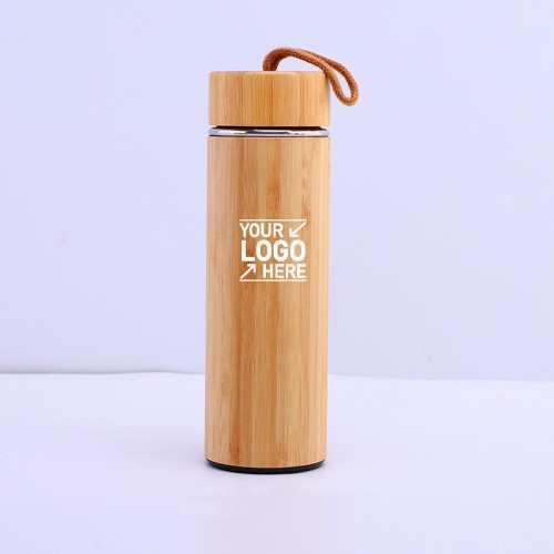 450ml/500ml Double Wall Stainless Steel with Bamboo Vacuum Insulated Thermos