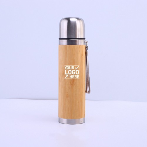 15oz Stainless Steel Bamboo Mug