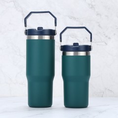 20oz/30oz Stainless Steel Thermal Insulation Coffee Cup with Handle Lid