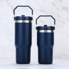 20oz/30oz Stainless Steel Thermal Insulation Coffee Cup with Handle Lid