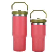 20oz/30oz Stainless Steel Thermal Insulation Coffee Cup with Handle Lid